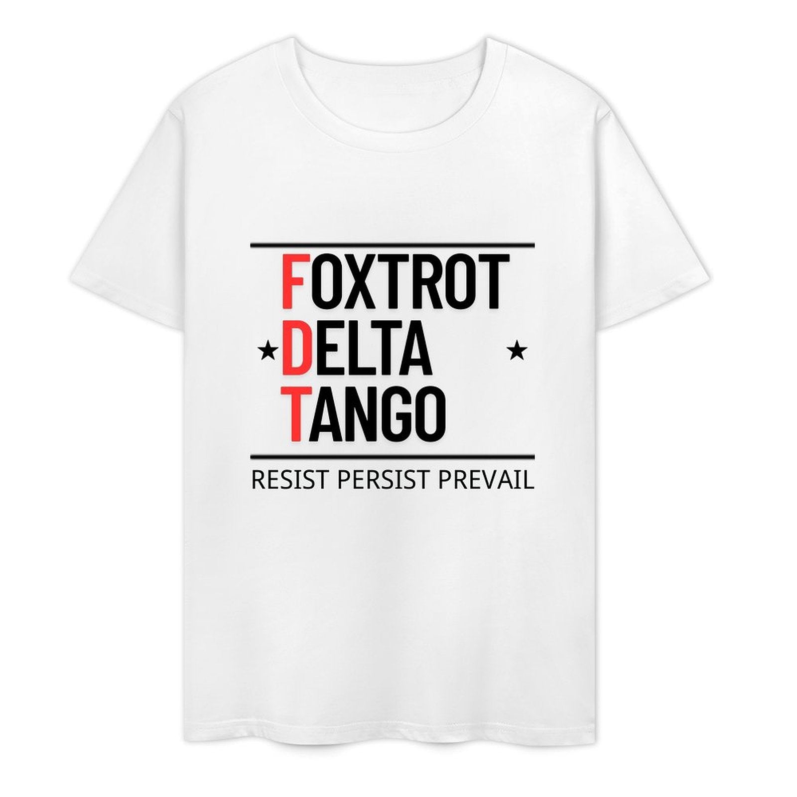 FOXTROT DELTA TANGO Text - White-T-shirt