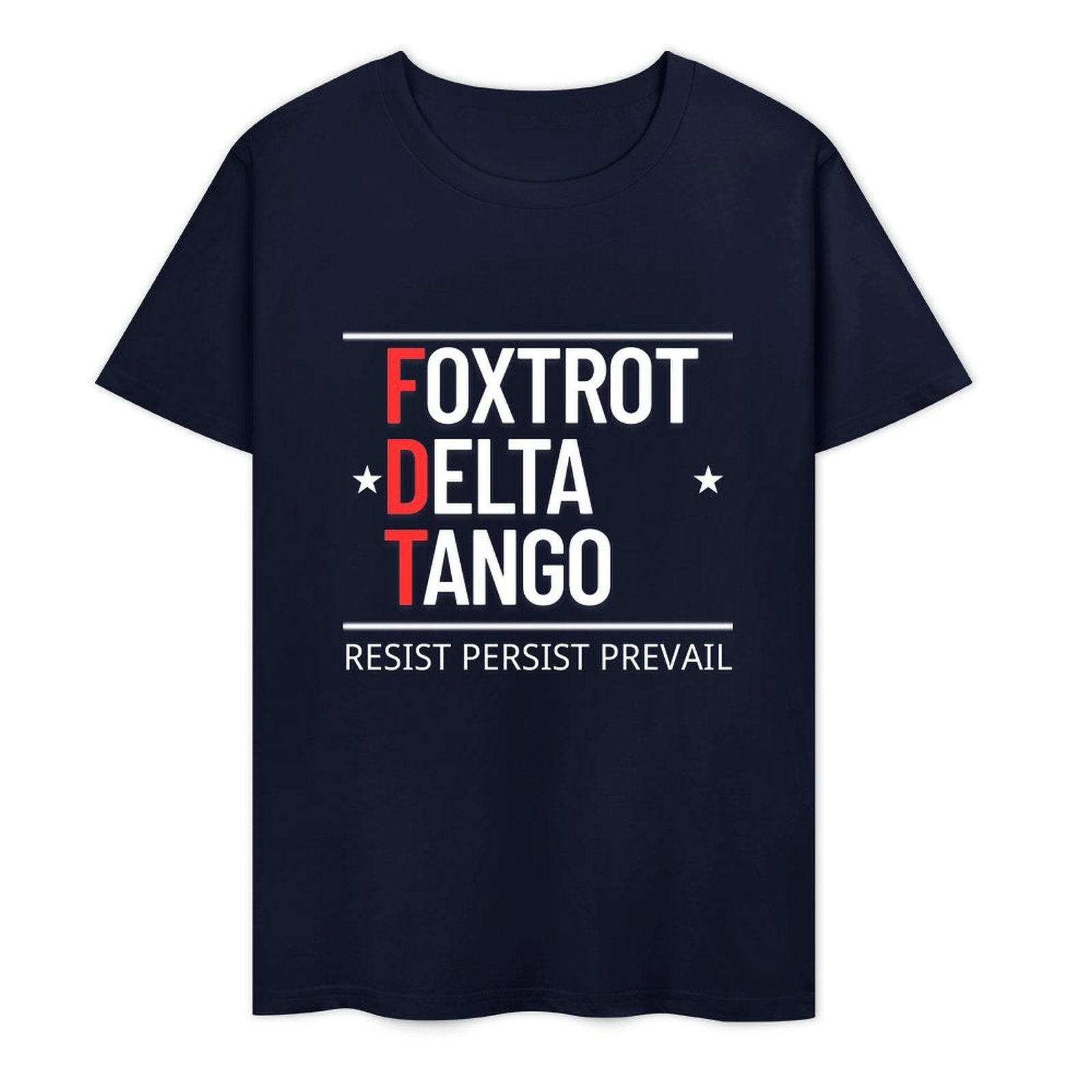 FOXTROT DELTA TANGO Text - White-T-shirt