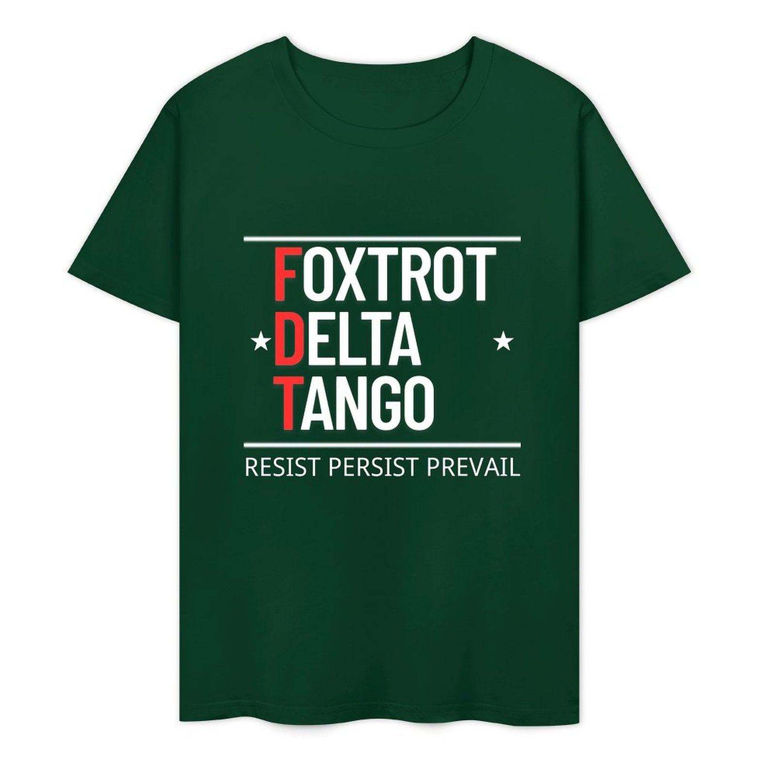 FOXTROT DELTA TANGO Text - White-T-shirt