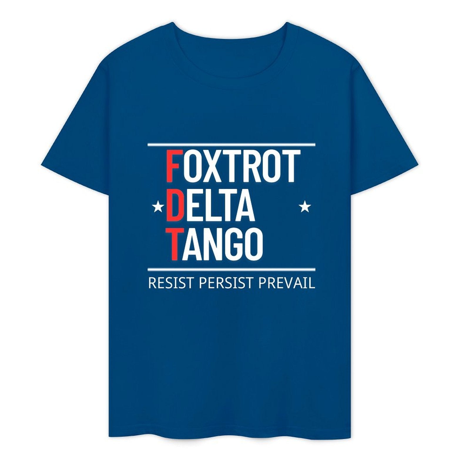 FOXTROT DELTA TANGO Text - White-T-shirt