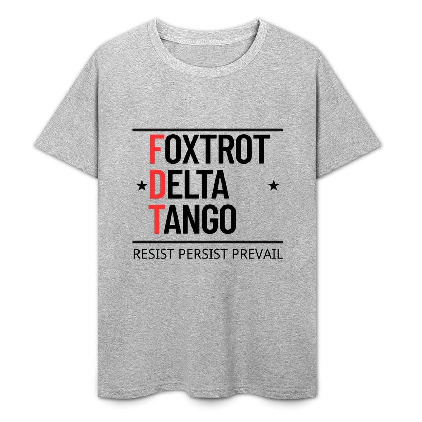 FOXTROT DELTA TANGO Text - White-T-shirt