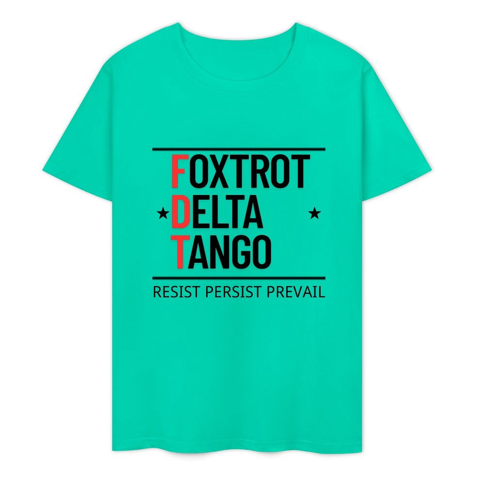 FOXTROT DELTA TANGO Text - White-T-shirt