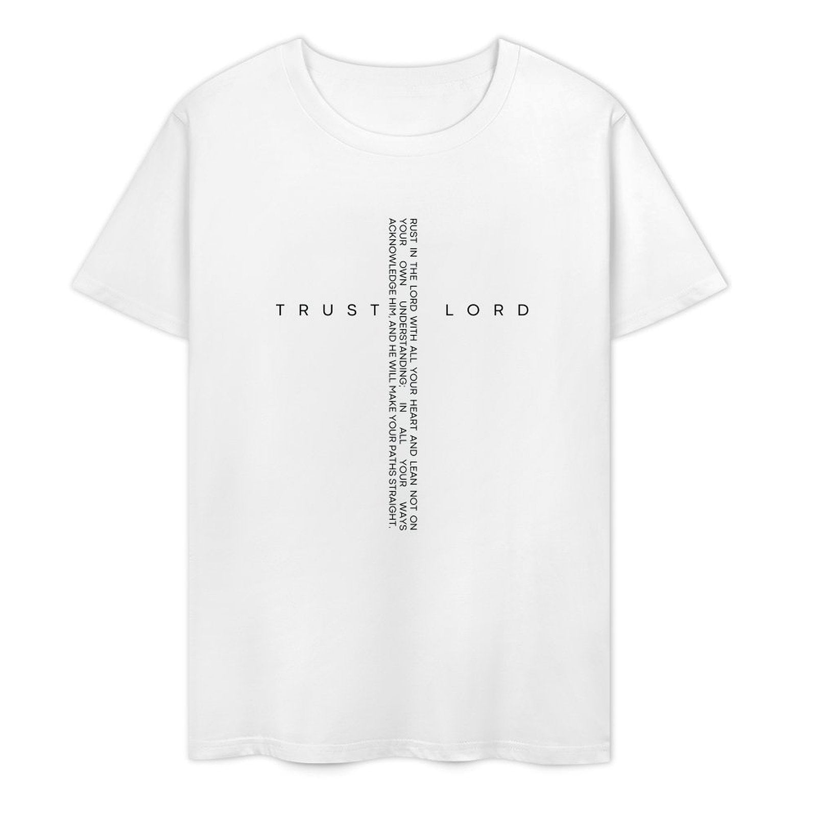 Christian Trust Lord He Will Lead You in The Right Path- White-T-shirt