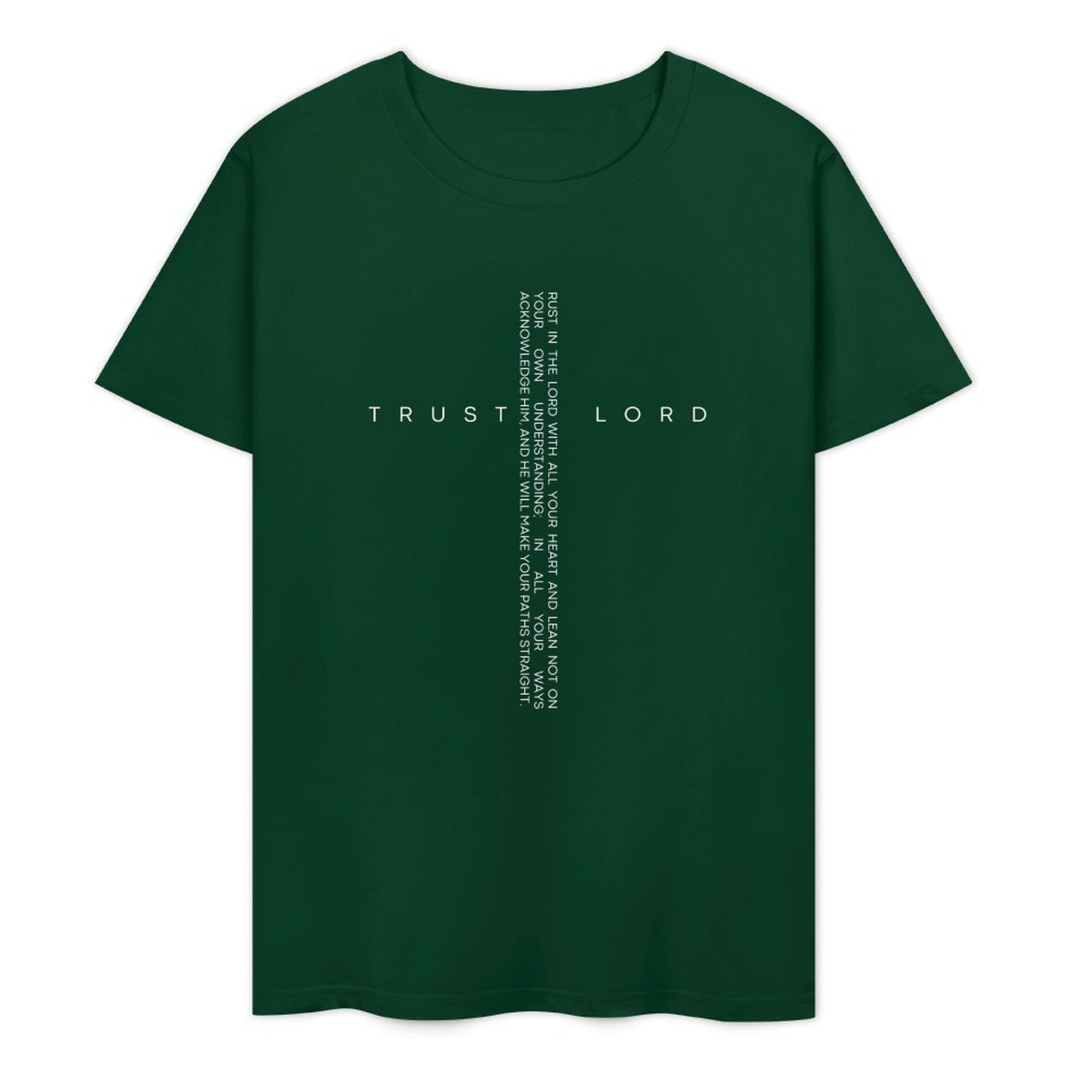 Christian Trust Lord He Will Lead You in The Right Path- White-T-shirt