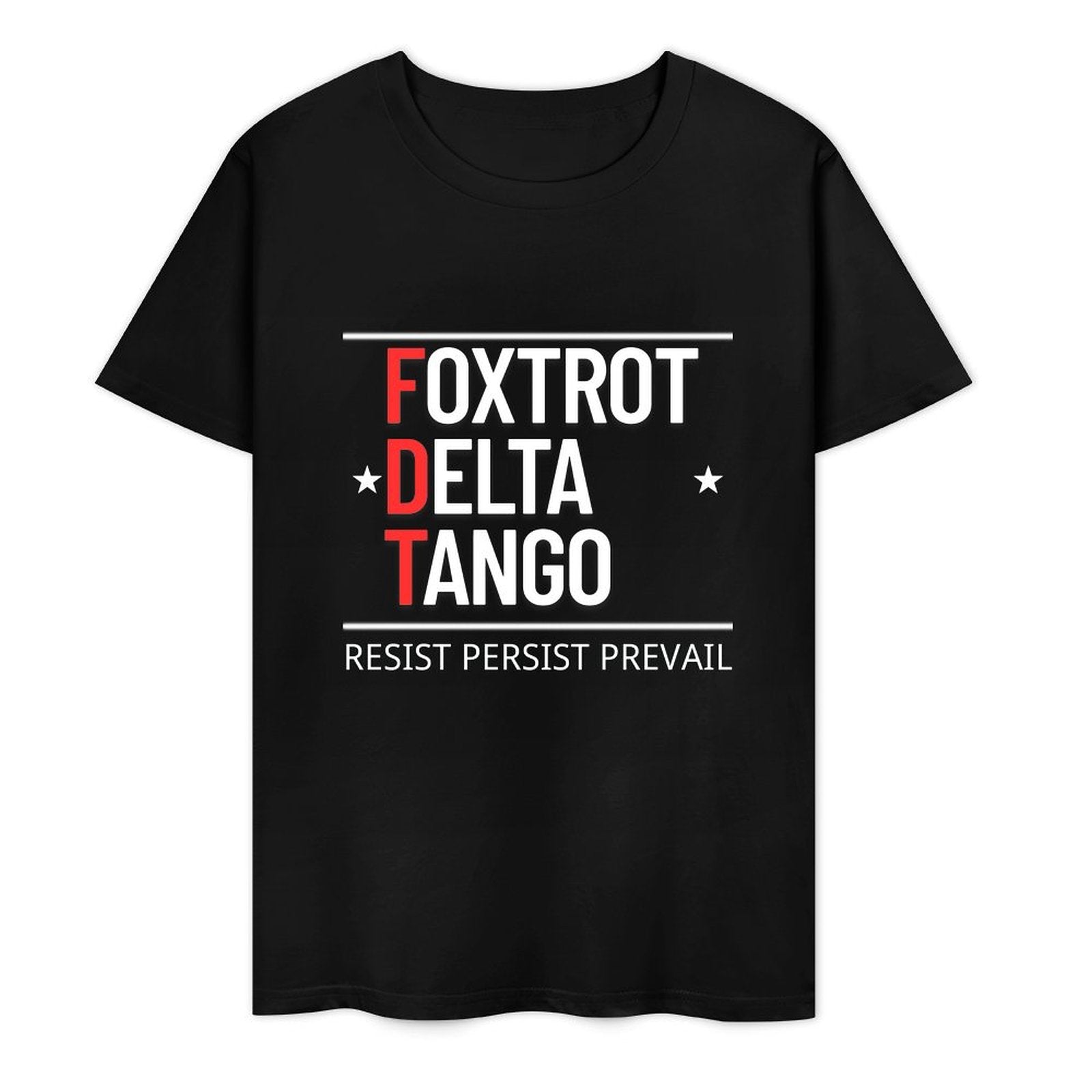 FOXTROT DELTA TANGO Text - White-T-shirt