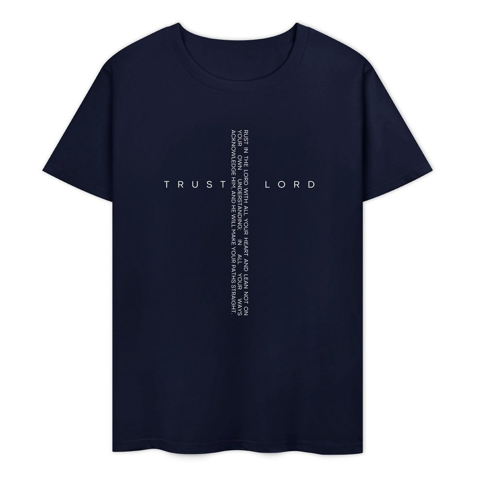 Christian Trust Lord He Will Lead You in The Right Path- White-T-shirt