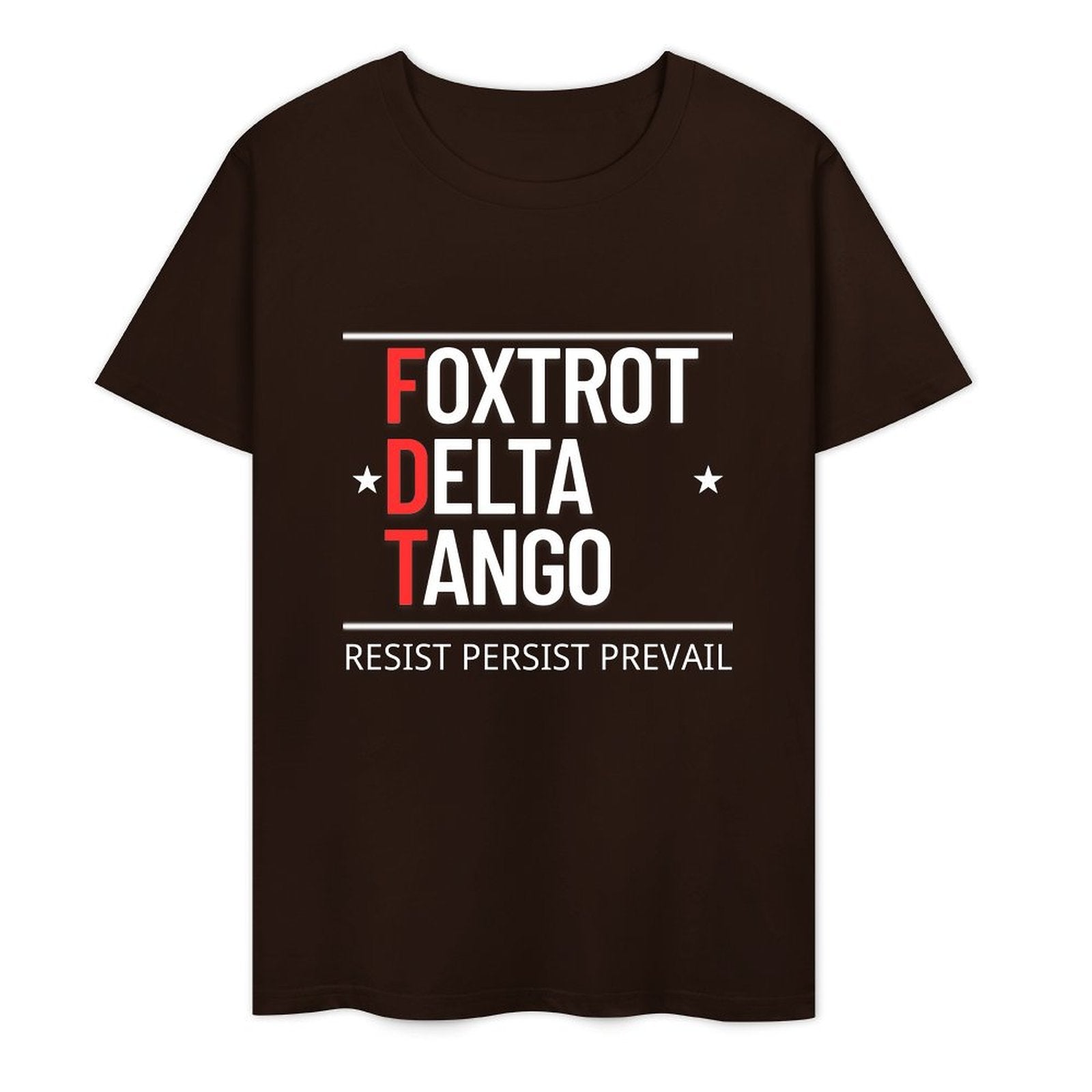 FOXTROT DELTA TANGO Text - White-T-shirt