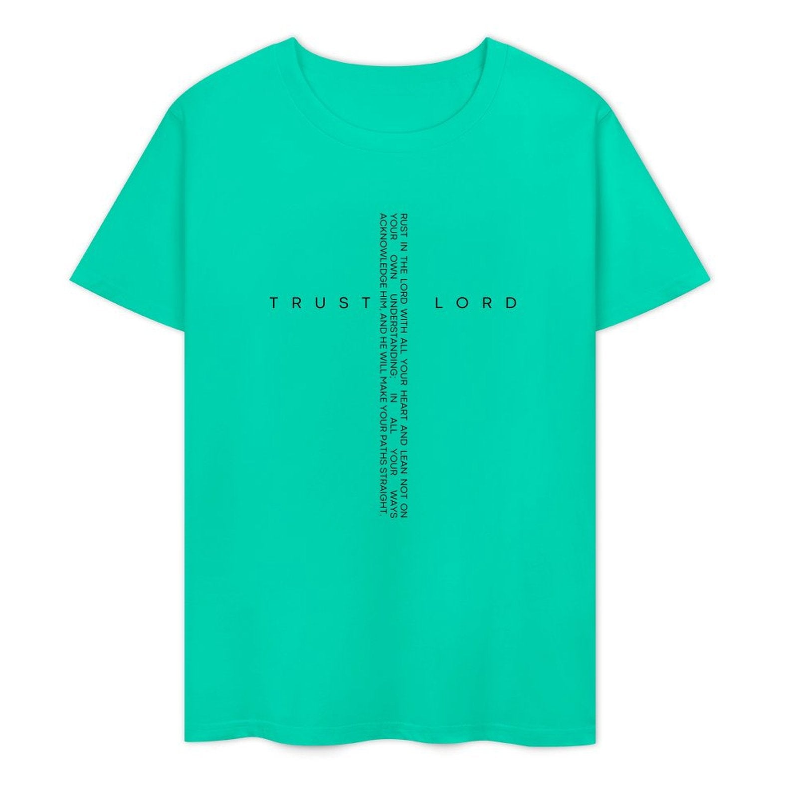 Christian Trust Lord He Will Lead You in The Right Path- White-T-shirt