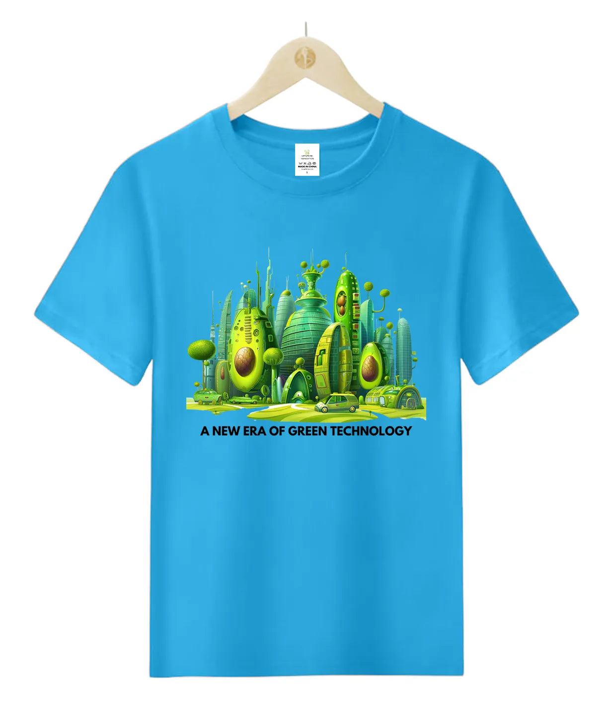 Avocado future city, a new era of green technology-T-Shirt