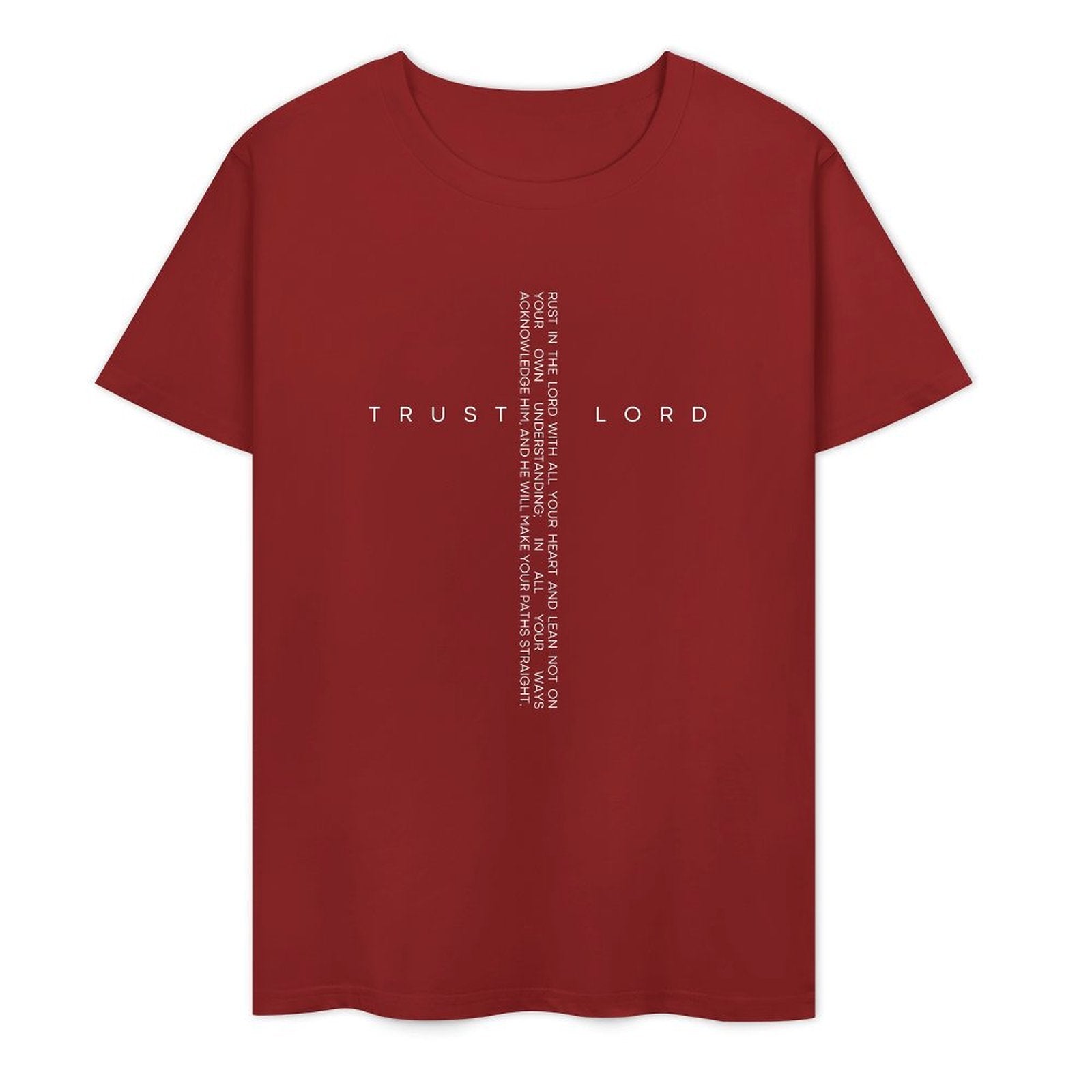 Christian Trust Lord He Will Lead You in The Right Path- White-T-shirt