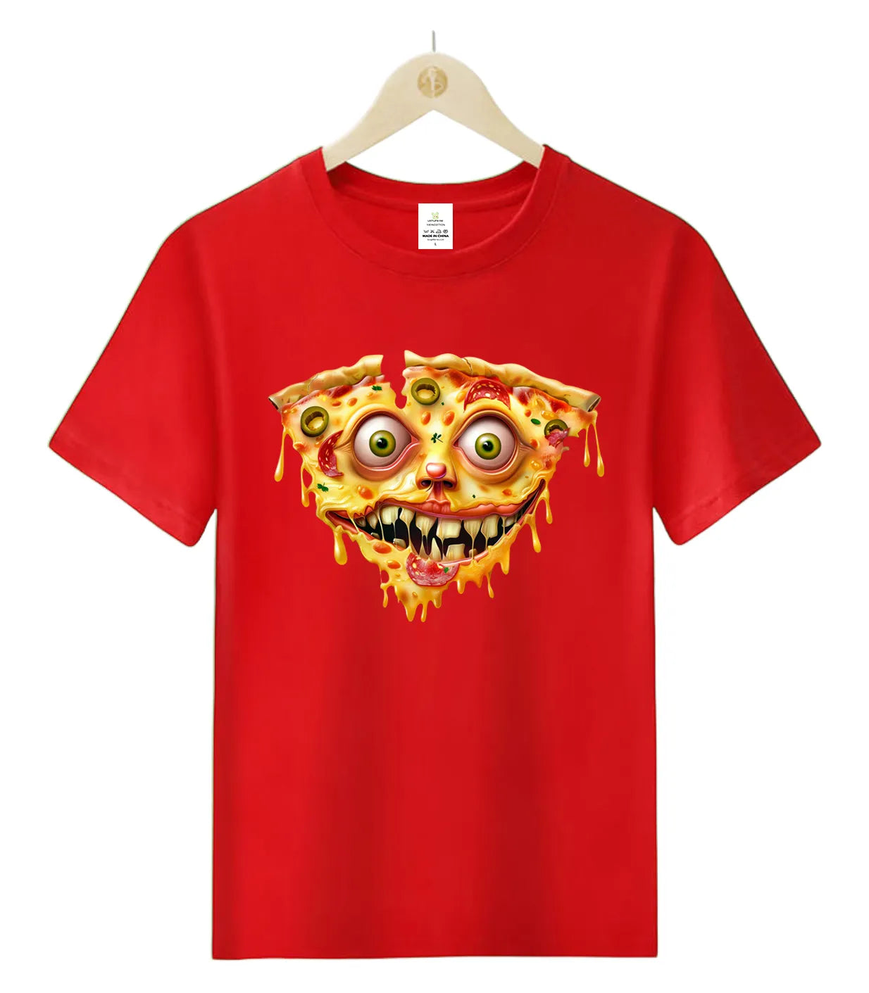 Pizza Face Crazy -T-Shirt