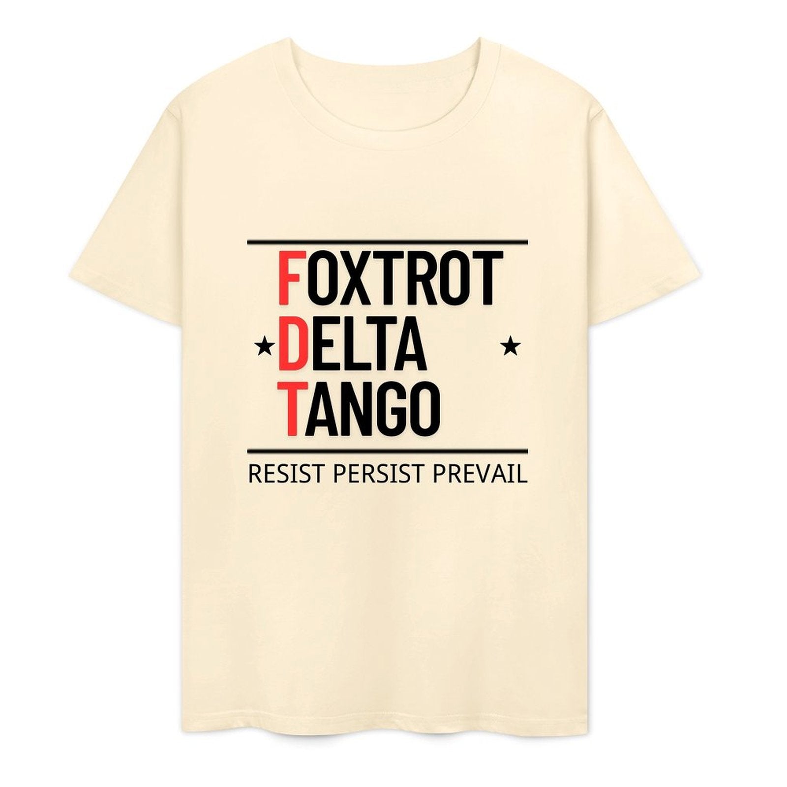 FOXTROT DELTA TANGO Text - White-T-shirt