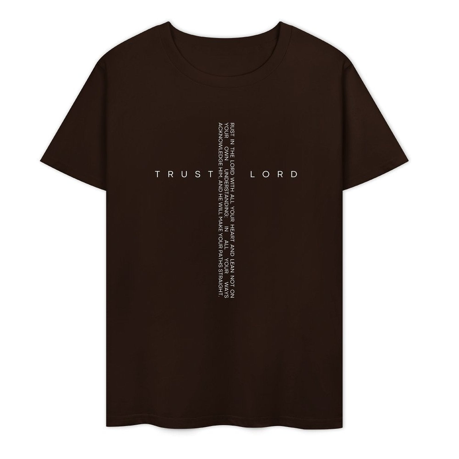 Christian Trust Lord He Will Lead You in The Right Path- White-T-shirt
