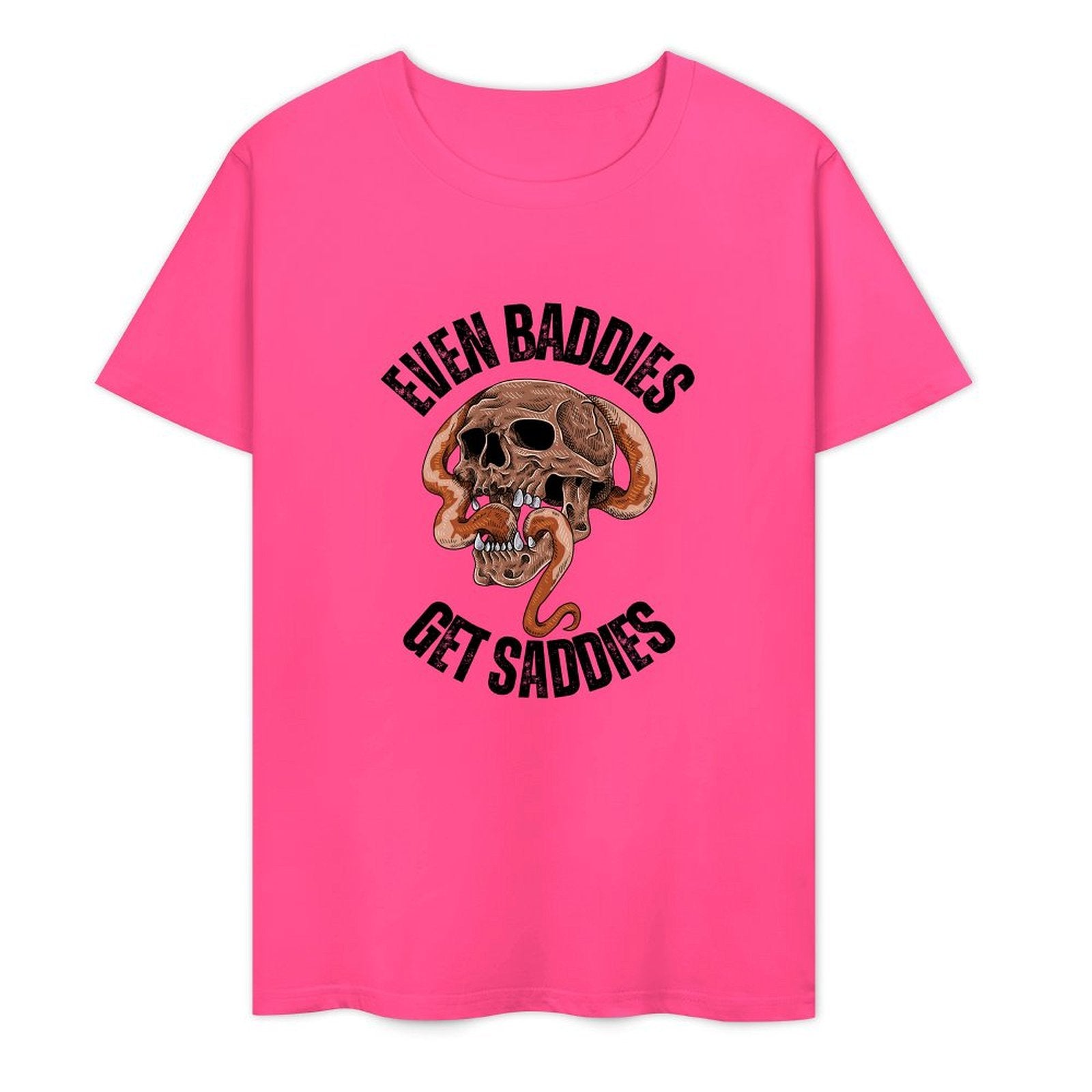 Even Baddies Get Saddies II-skull-T-shirt