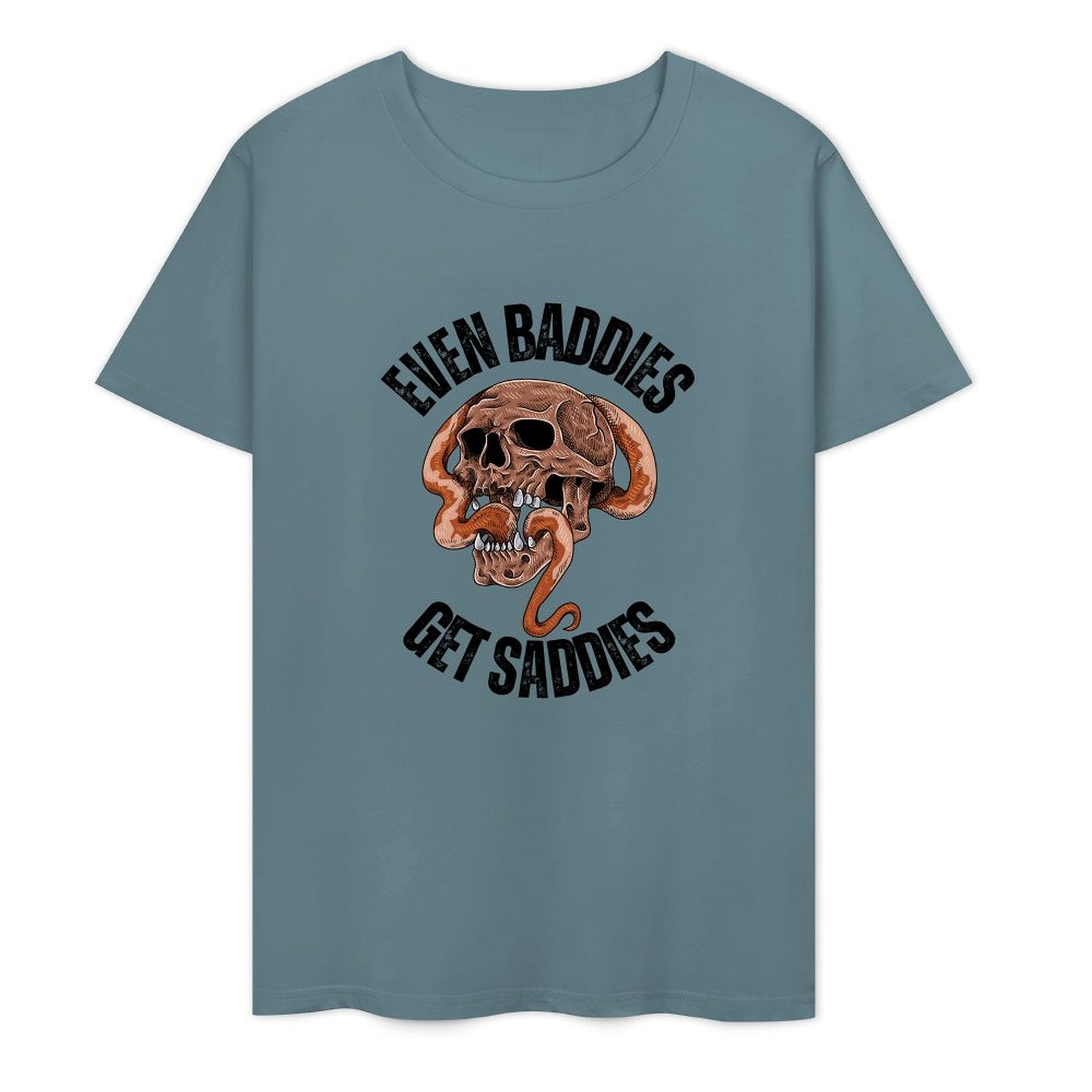 Even Baddies Get Saddies II-skull-T-shirt