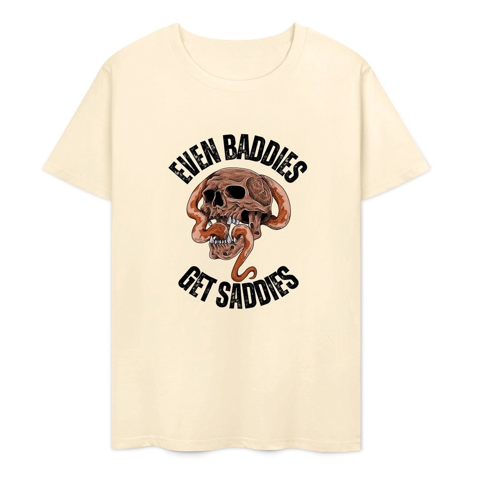 Even Baddies Get Saddies II-skull-T-shirt