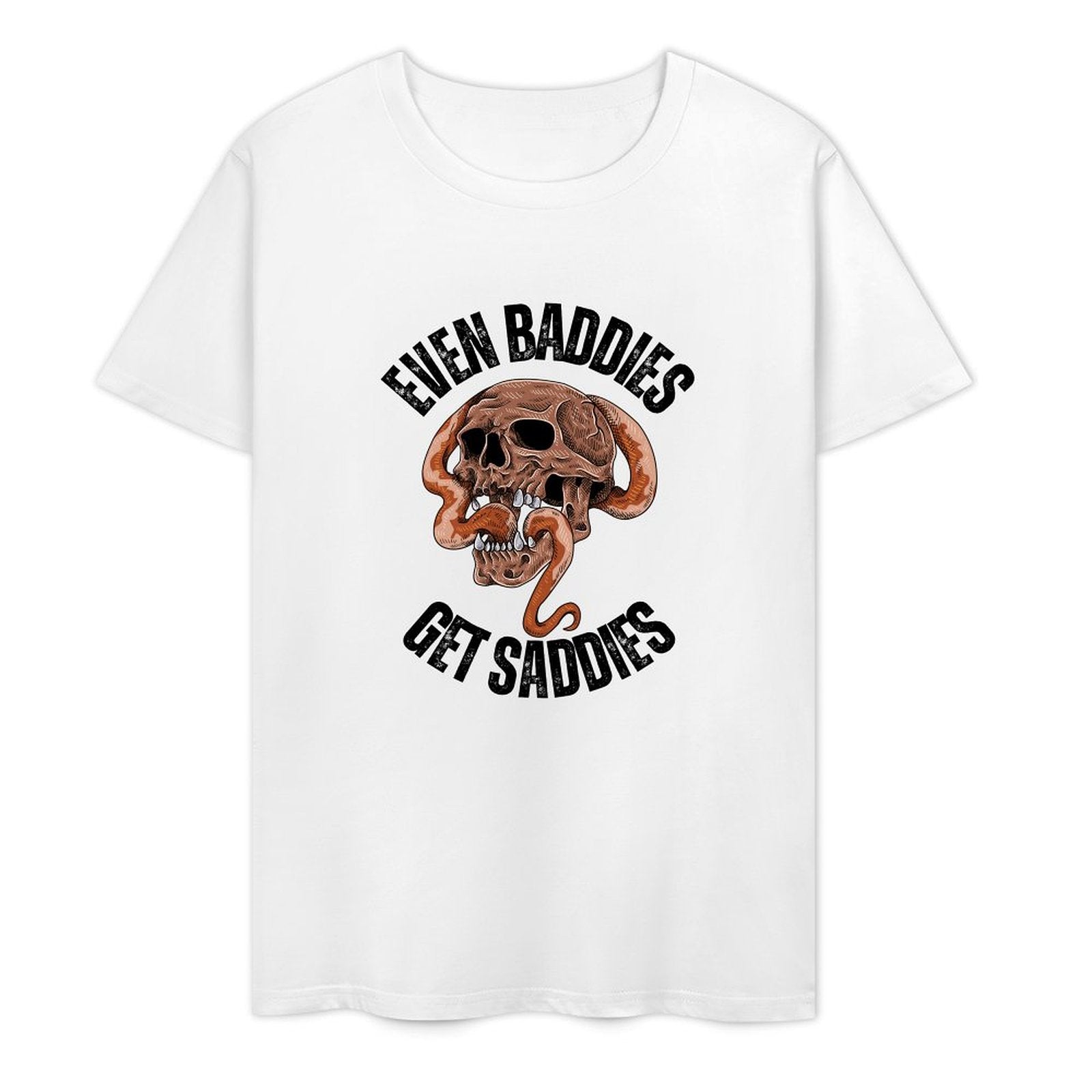 Even Baddies Get Saddies II-skull-T-shirt