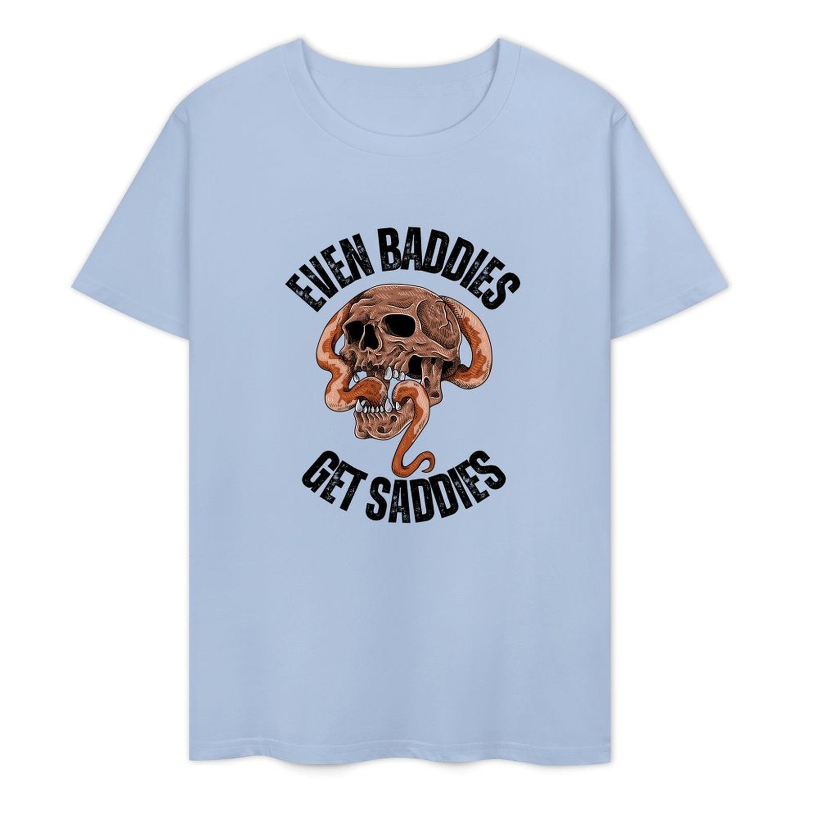 Even Baddies Get Saddies II-skull-T-shirt