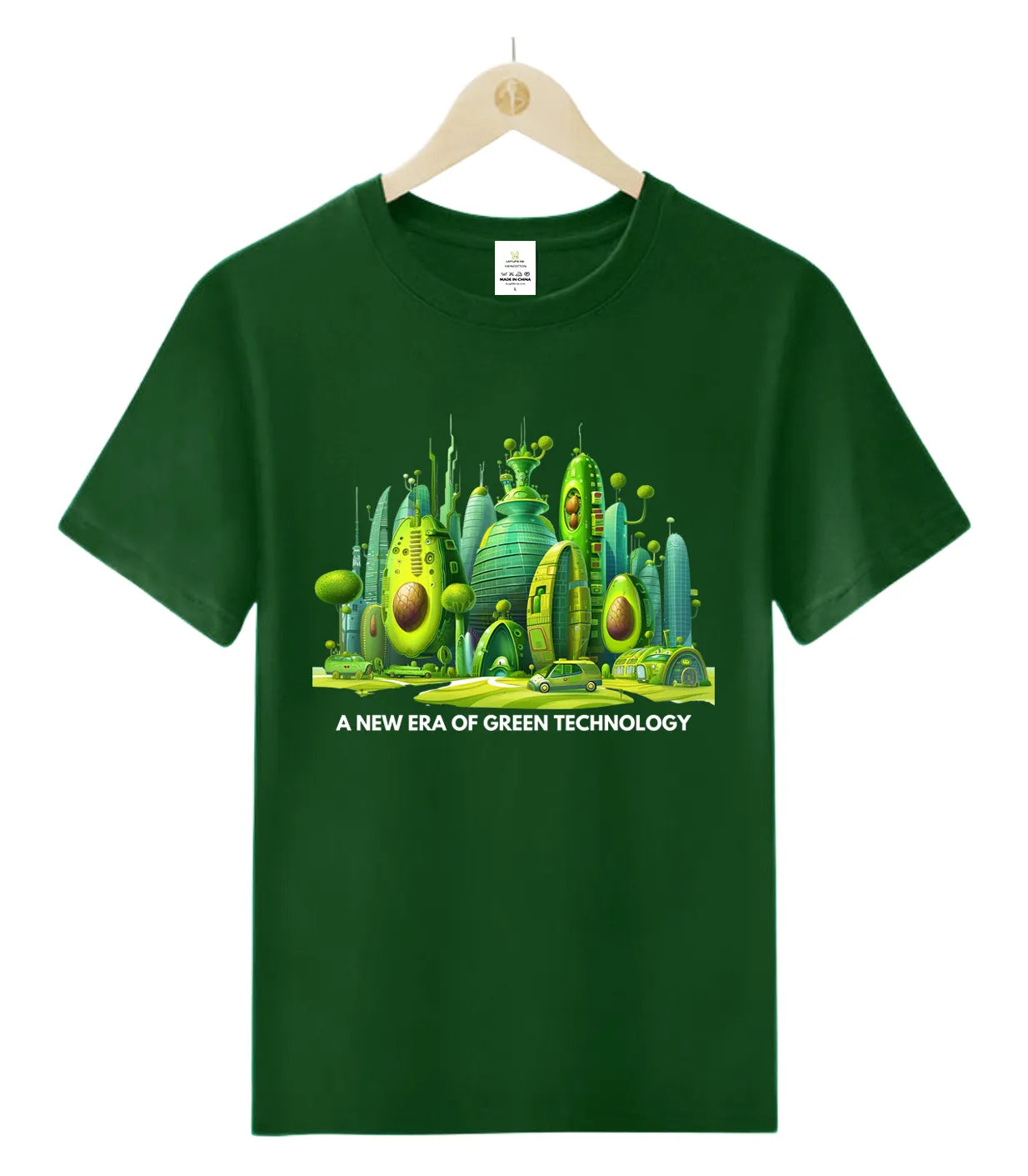 Avocado future city, a new era of green technology-T-Shirt