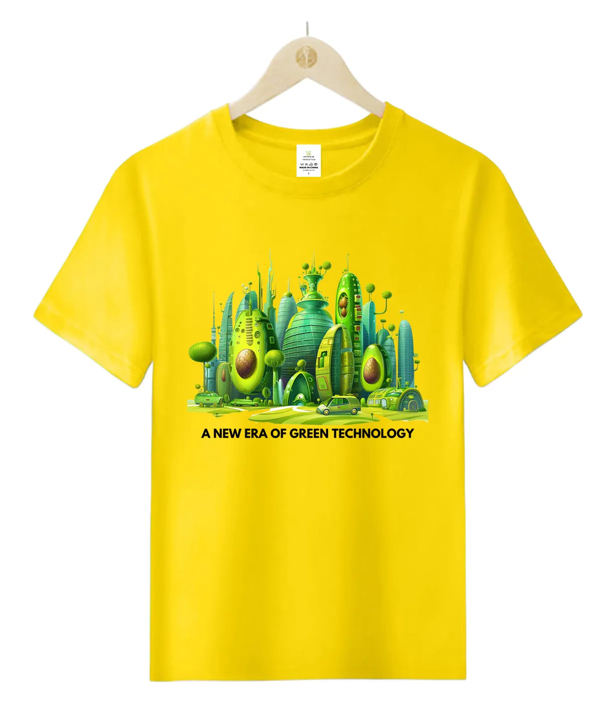 Avocado future city, a new era of green technology-T-Shirt