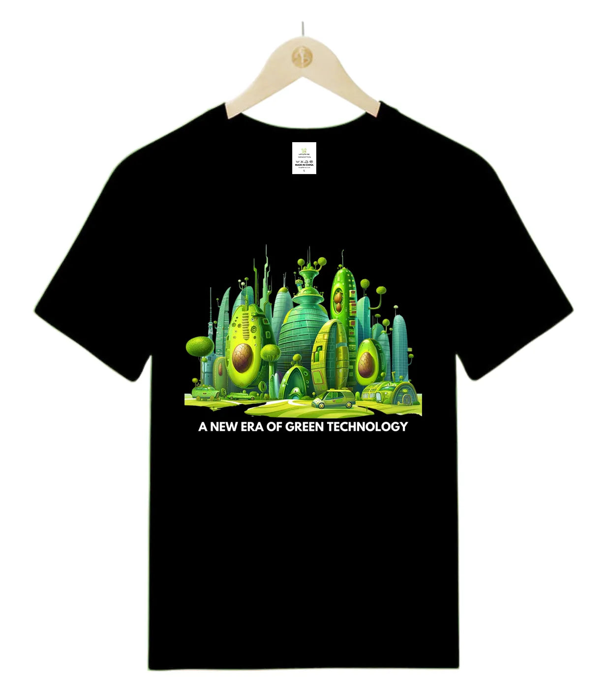 Avocado future city, a new era of green technology-T-Shirt