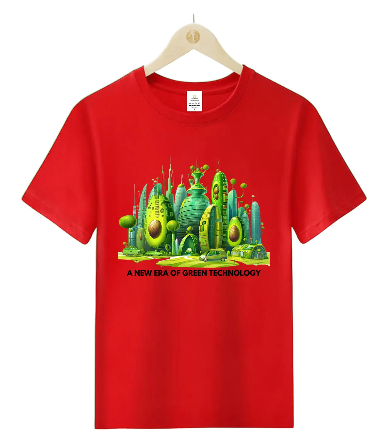 Avocado future city, a new era of green technology-T-Shirt