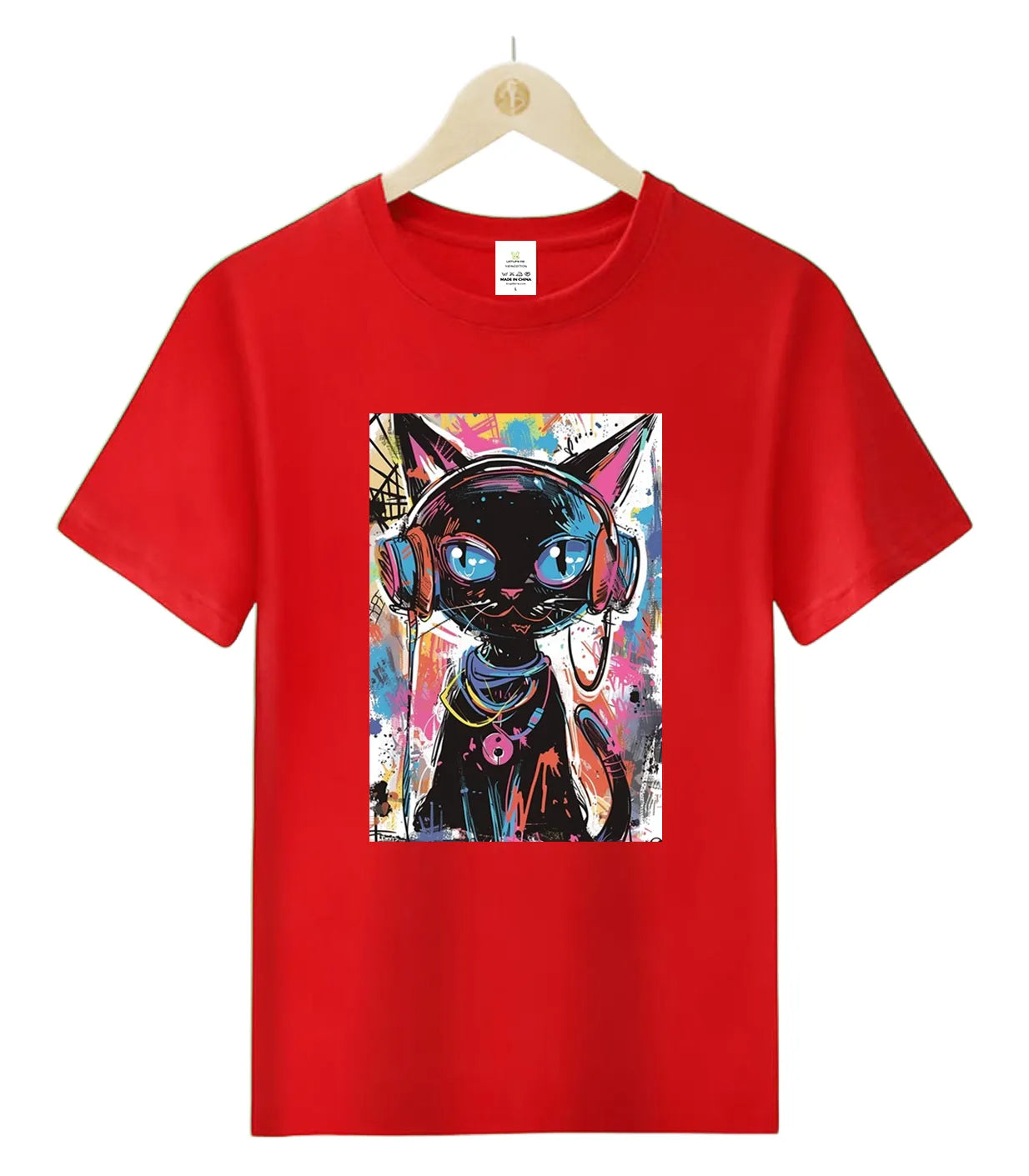 [Cat's Life] hip-hop cat-T-Shirt