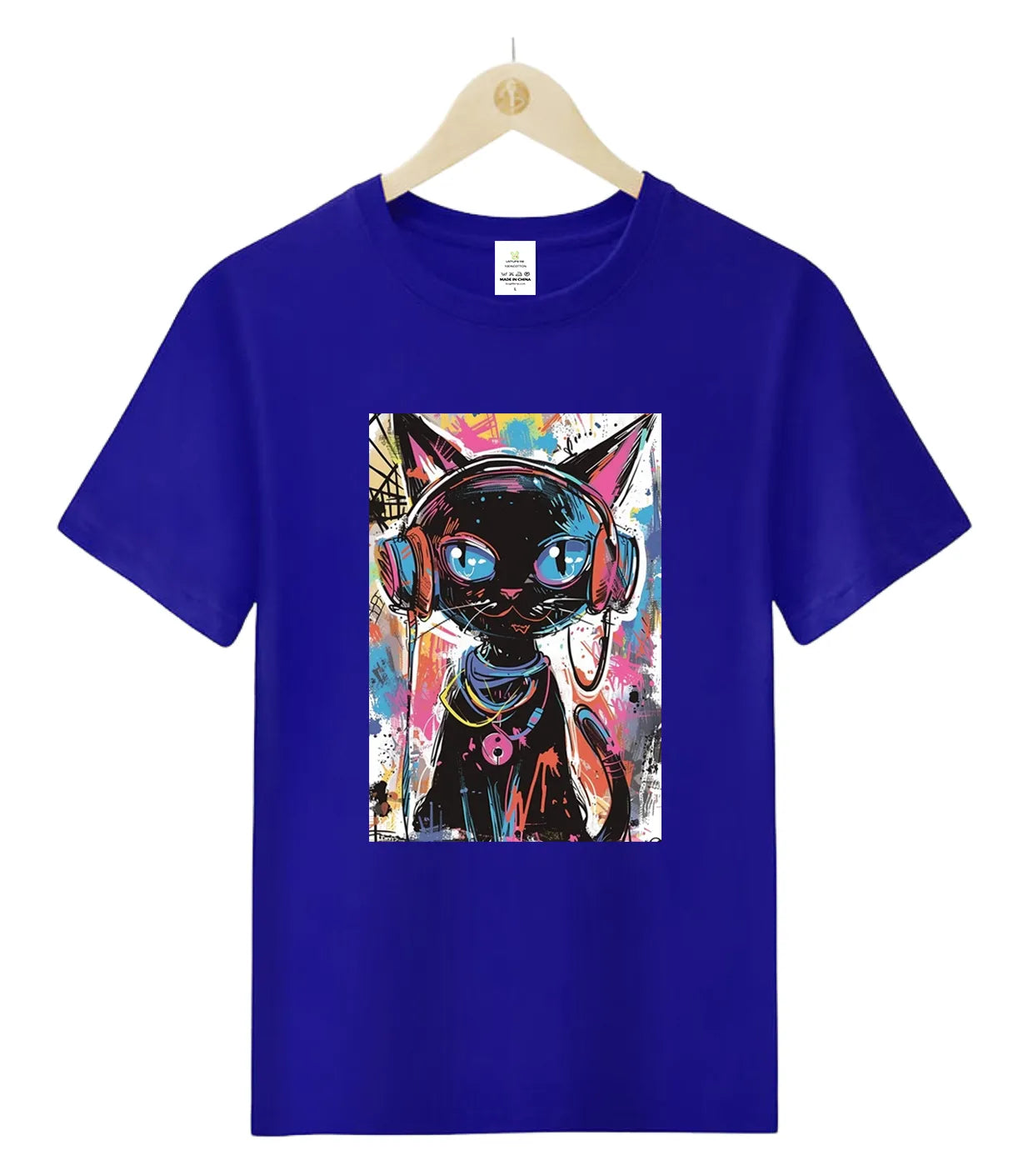 [Cat's Life] hip-hop cat-T-Shirt