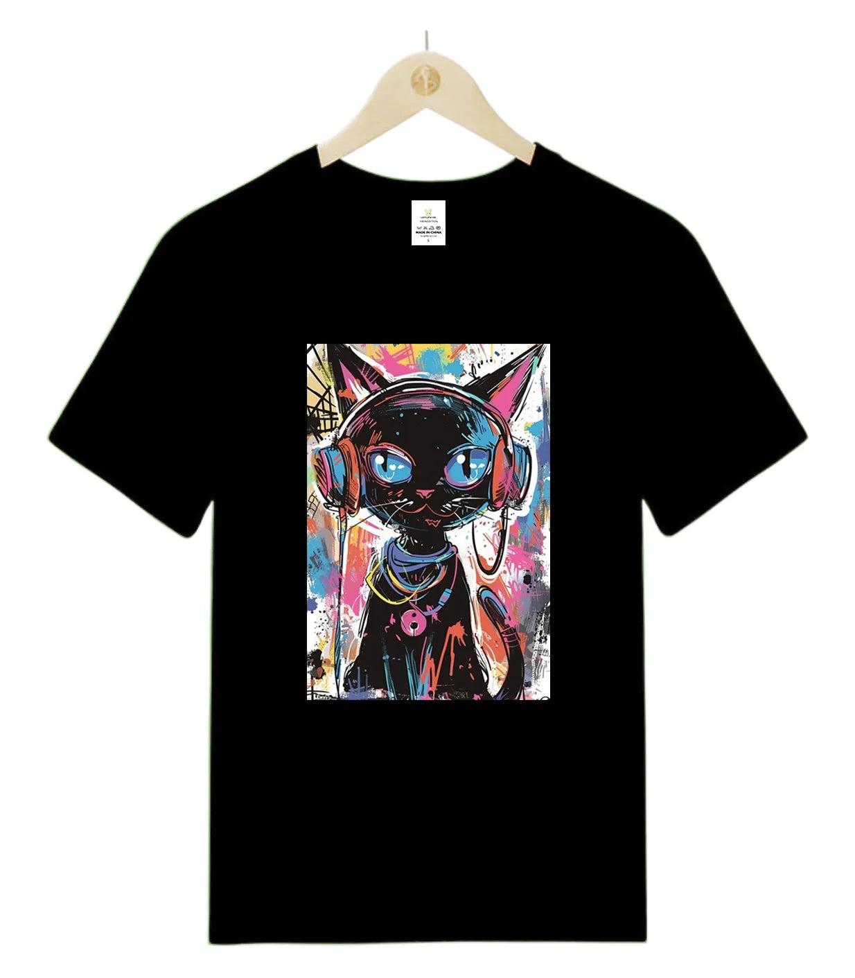 [Cat's Life] hip-hop cat-T-Shirt