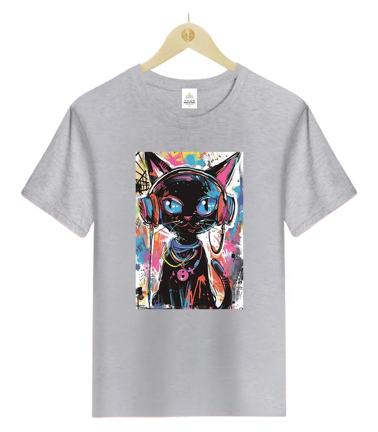 [Cat's Life] hip-hop cat-T-Shirt