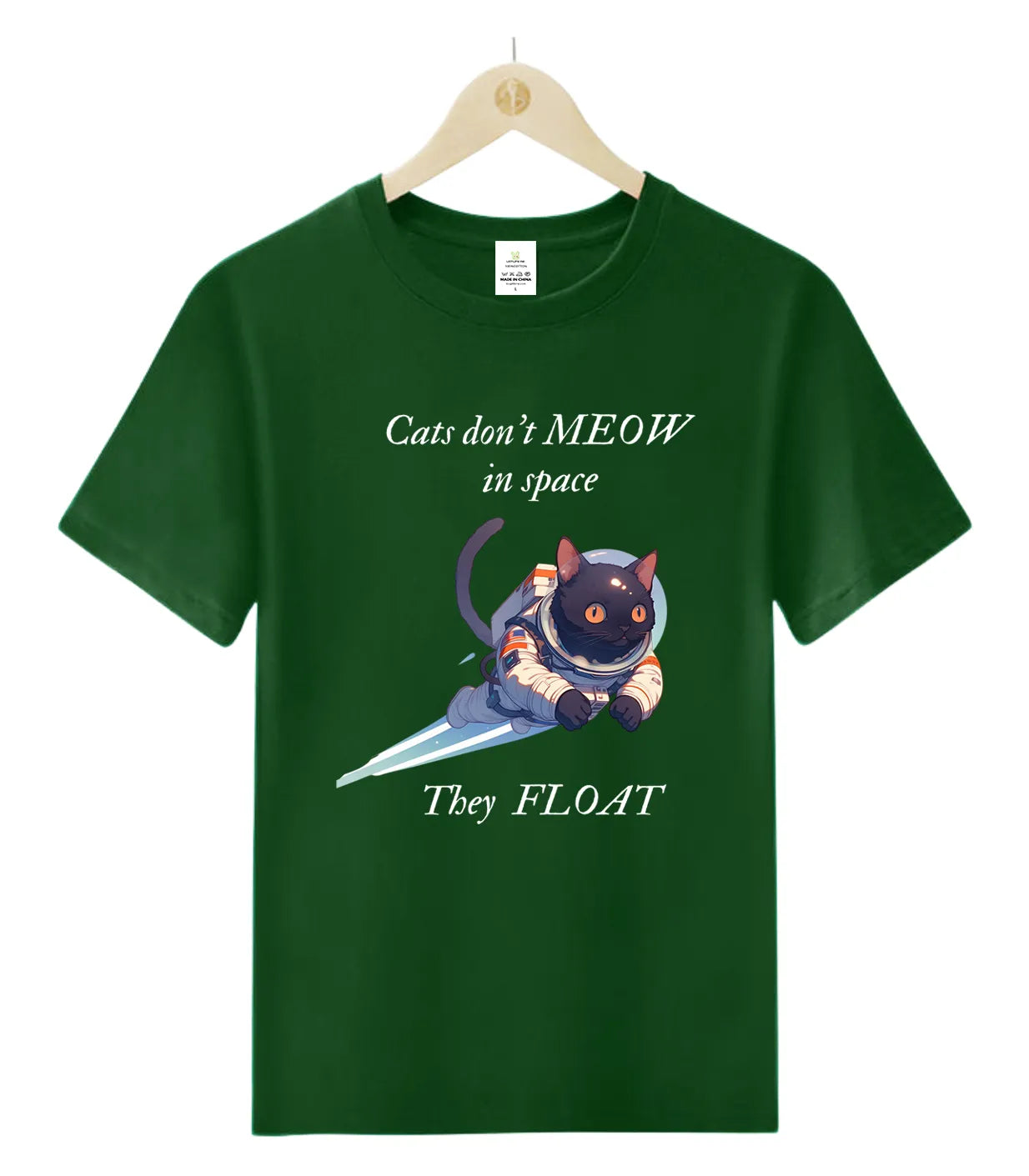 Cats don't MEOW  in space-T-Shirt