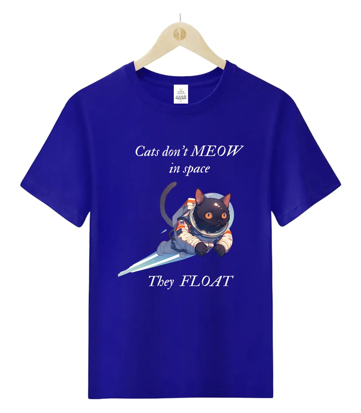 Cats don't MEOW  in space-T-Shirt