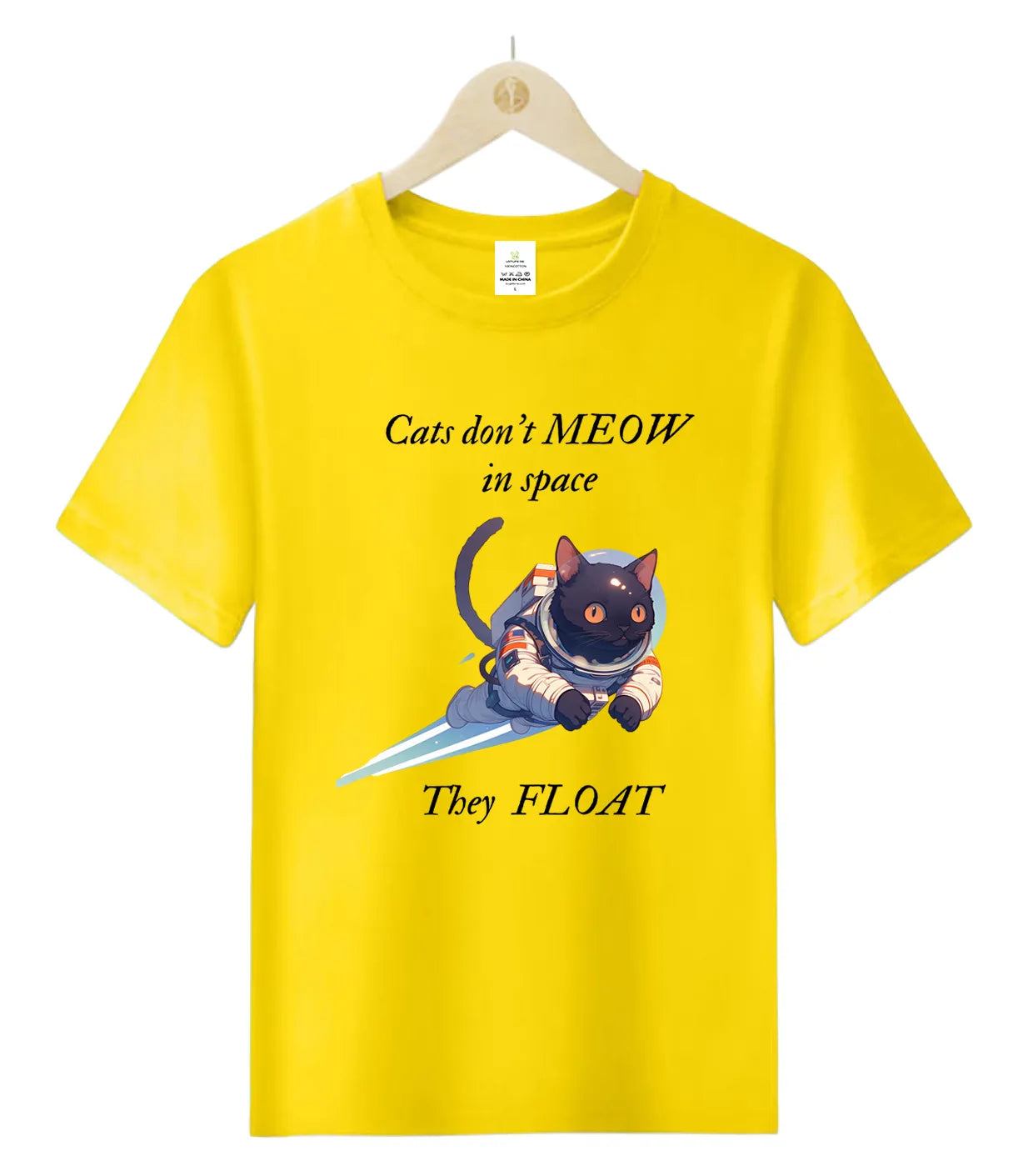 Cats don't MEOW  in space-T-Shirt