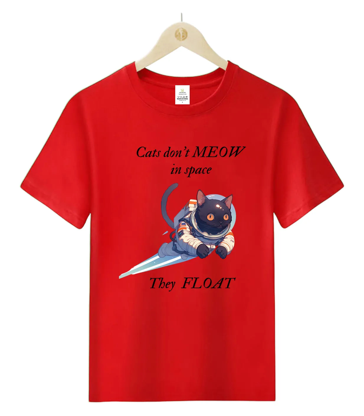 Cats don't MEOW  in space-T-Shirt