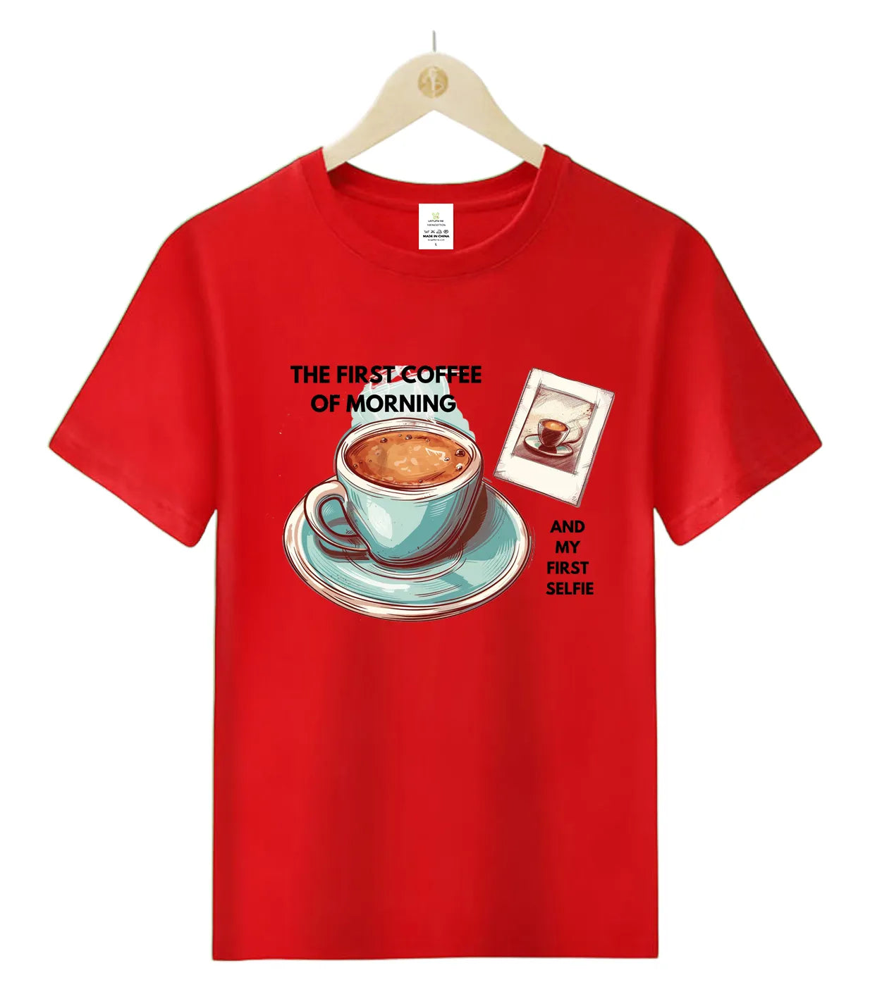 Coffee Cup Selfie-T-Shirt