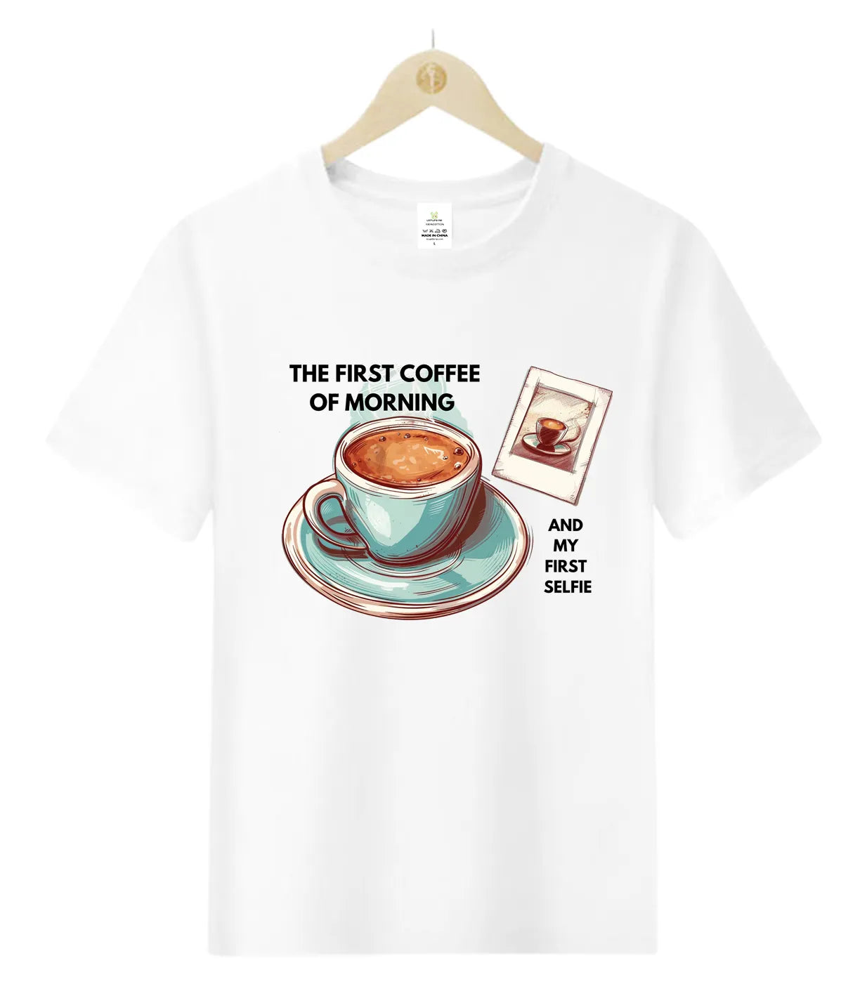 Coffee Cup Selfie-T-Shirt