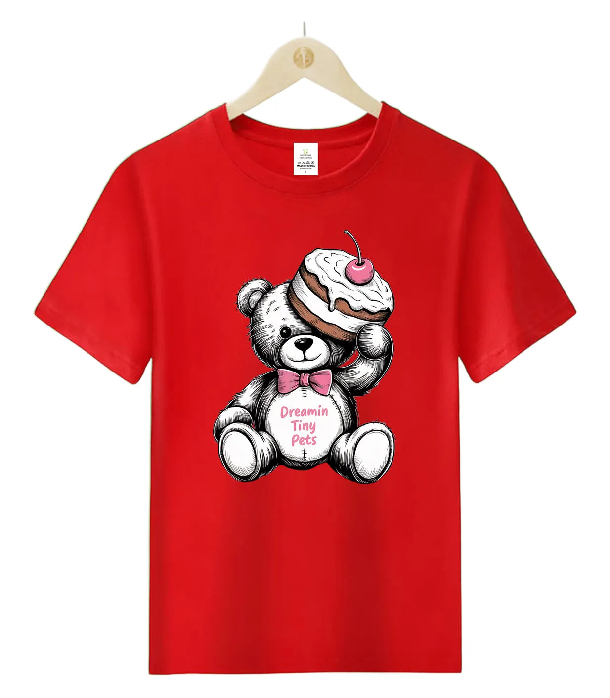 Confident Cherry Teddy Bear-T-Shirt