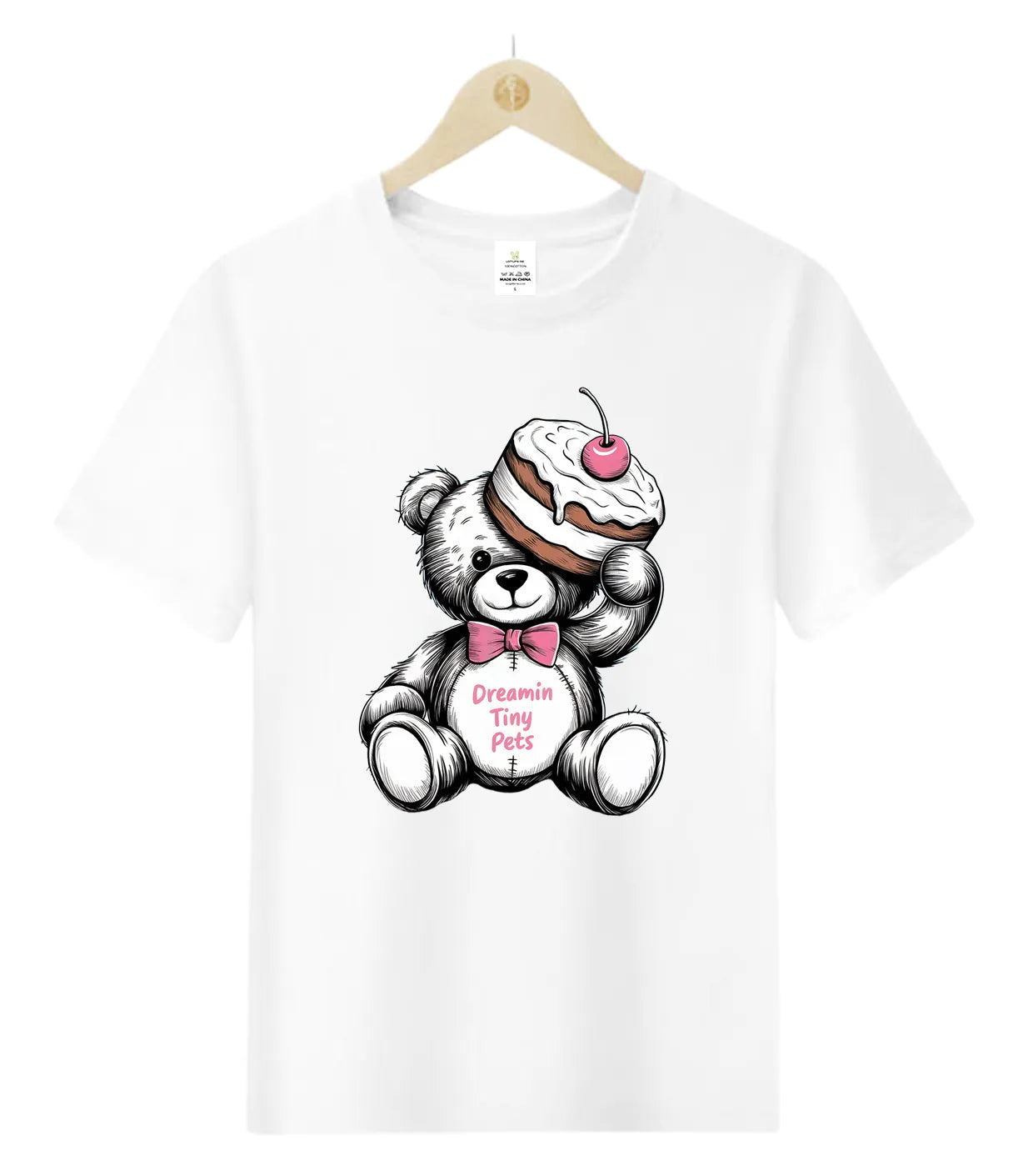 Confident Cherry Teddy Bear-T-Shirt