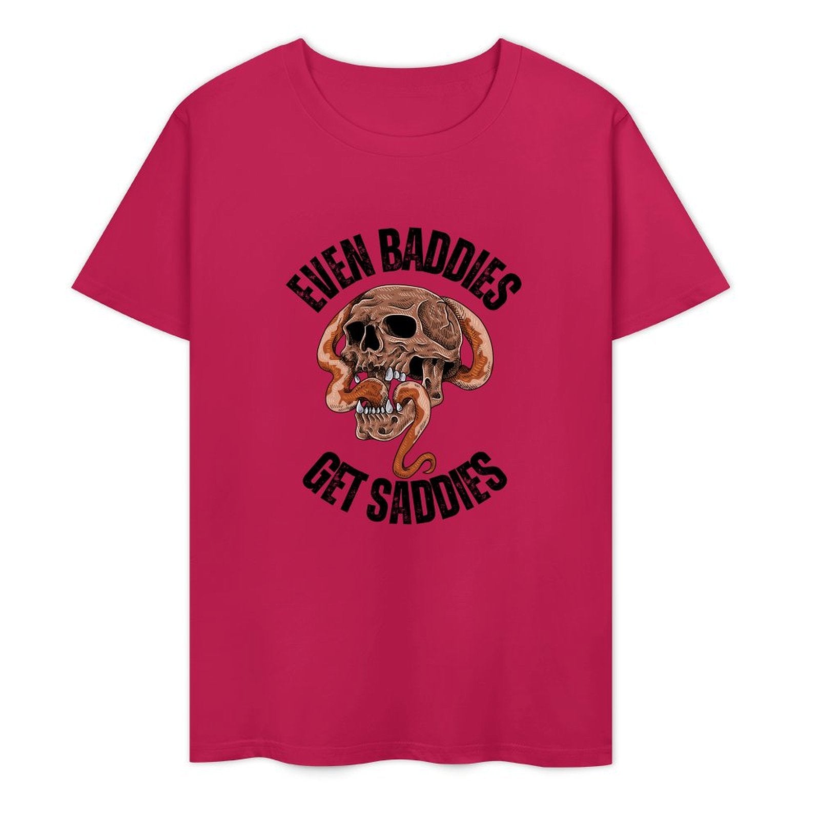 Even Baddies Get Saddies II-skull-T-shirt