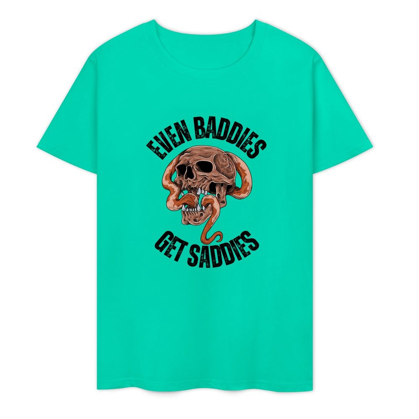 Even Baddies Get Saddies II-skull-T-shirt