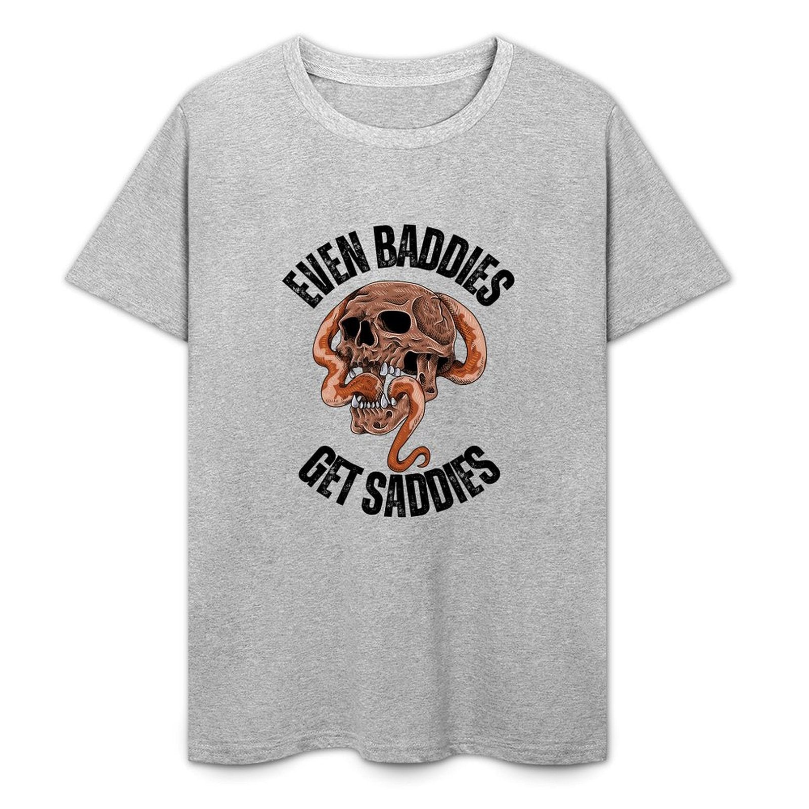 Even Baddies Get Saddies II-skull-T-shirt