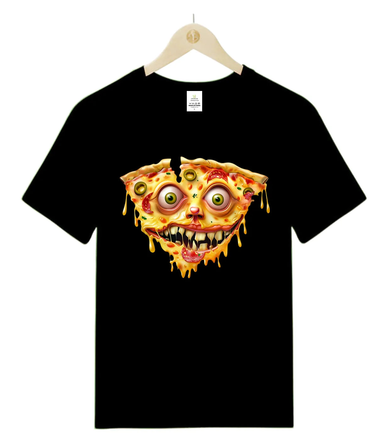 Pizza Face Crazy -T-Shirt