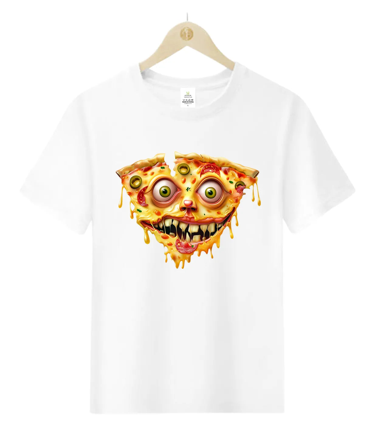 Pizza Face Crazy -T-Shirt